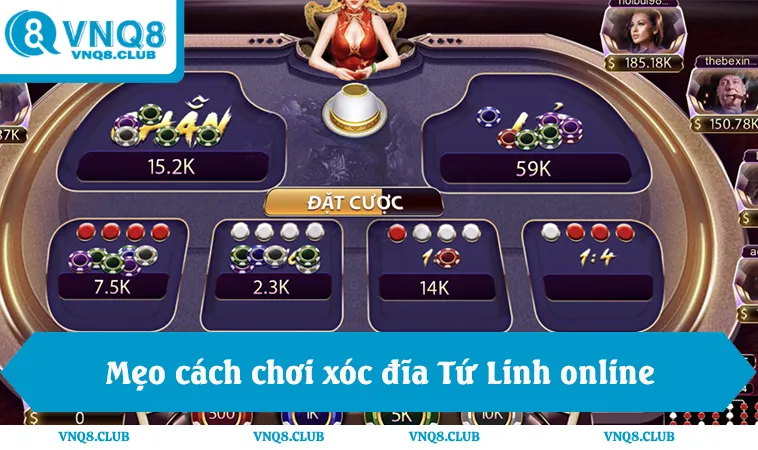 Mẹo cách chơi xóc đĩa Tứ Linh online hiệu quả