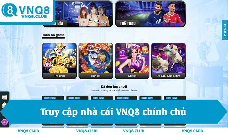Truy cập nhà cái VNQ8, link đăng nhập chính thức, bảo mật SSL